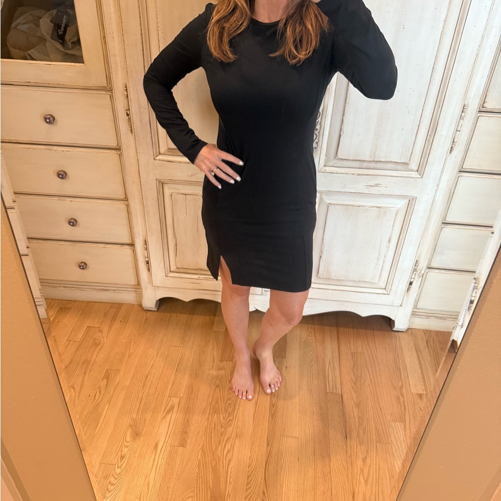 Leith Black Long Sleeve Bodycon Dress